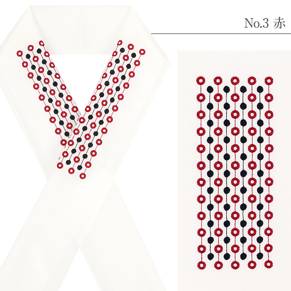 豪華で上品な高級刺繍半衿