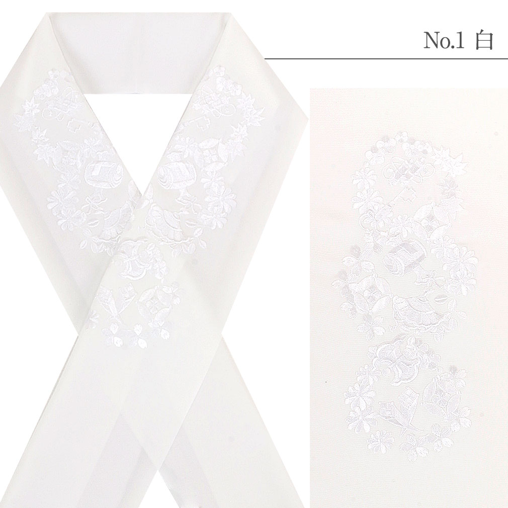 豪華で上品な高級刺繍半衿