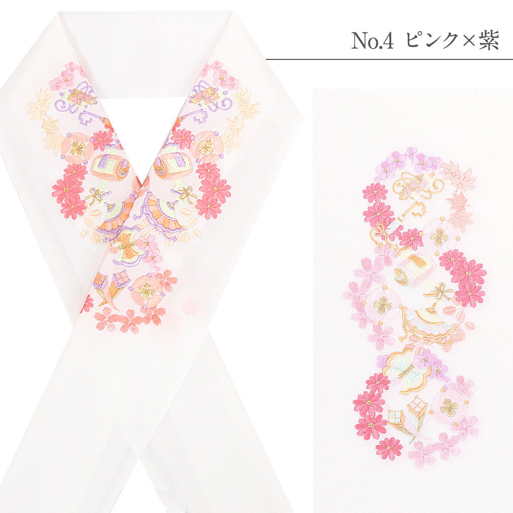 豪華で上品な高級刺繍半衿