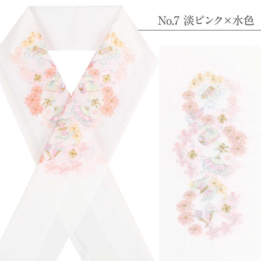 豪華で上品な高級刺繍半衿