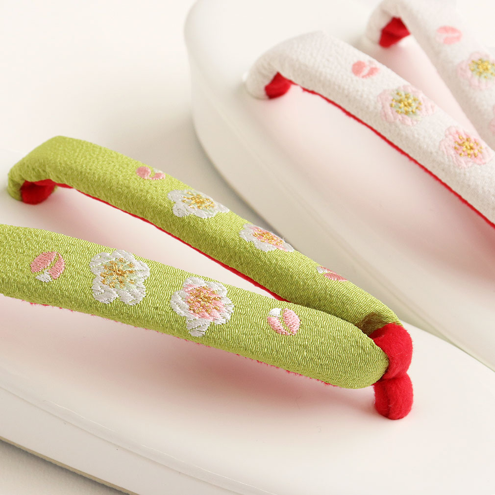 草履 七五三 女の子 3歳 5歳 7歳 Mサイズ Lサイズ 18.0cm 21.0cm 子ども用 レッド ピンク ホワイト グリーン 