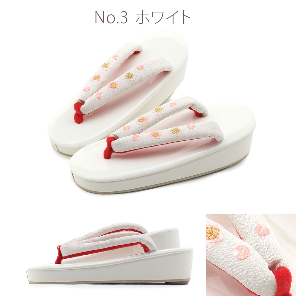 草履 七五三 女の子 3歳 5歳 7歳 Mサイズ Lサイズ 18.0cm 21.0cm 子ども用 レッド ピンク ホワイト グリーン 