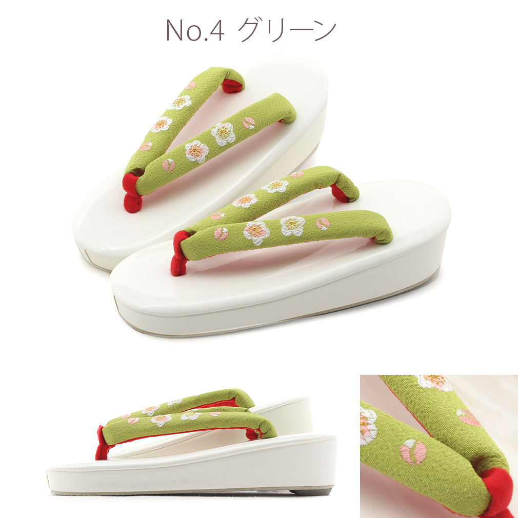 草履 七五三 女の子 3歳 5歳 7歳 Mサイズ Lサイズ 18.0cm 21.0cm 子ども用 レッド ピンク ホワイト グリーン 