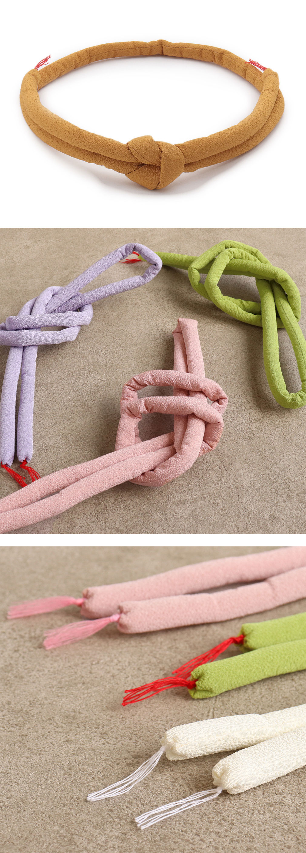 七五三 7歳 小物 女の子 帯締め 帯〆 濃赤 赤 桃 白 ベージュ カラシ 抹茶 緑 灰 青緑 藤色 薄紫 丸ぐけ 子供 こども 女児 四つ身 お祝い 7才 ちりめん 差し色 おしゃれ レトロ 安い