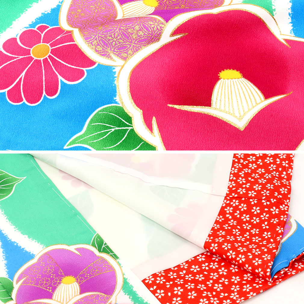 花わらべ 四つ身着物3点セット