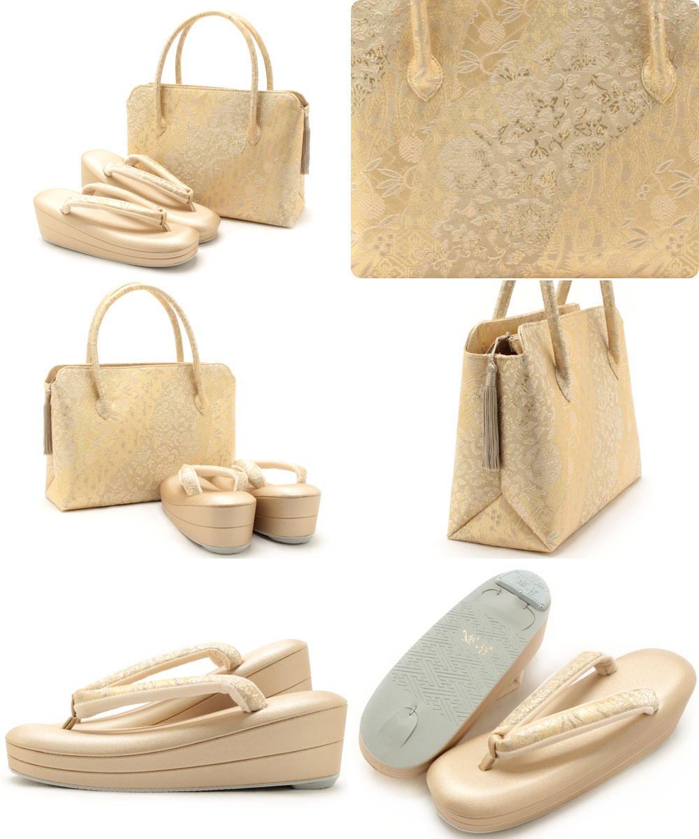 東京浅草：紗織謹製　礼装用草履バッグセット 