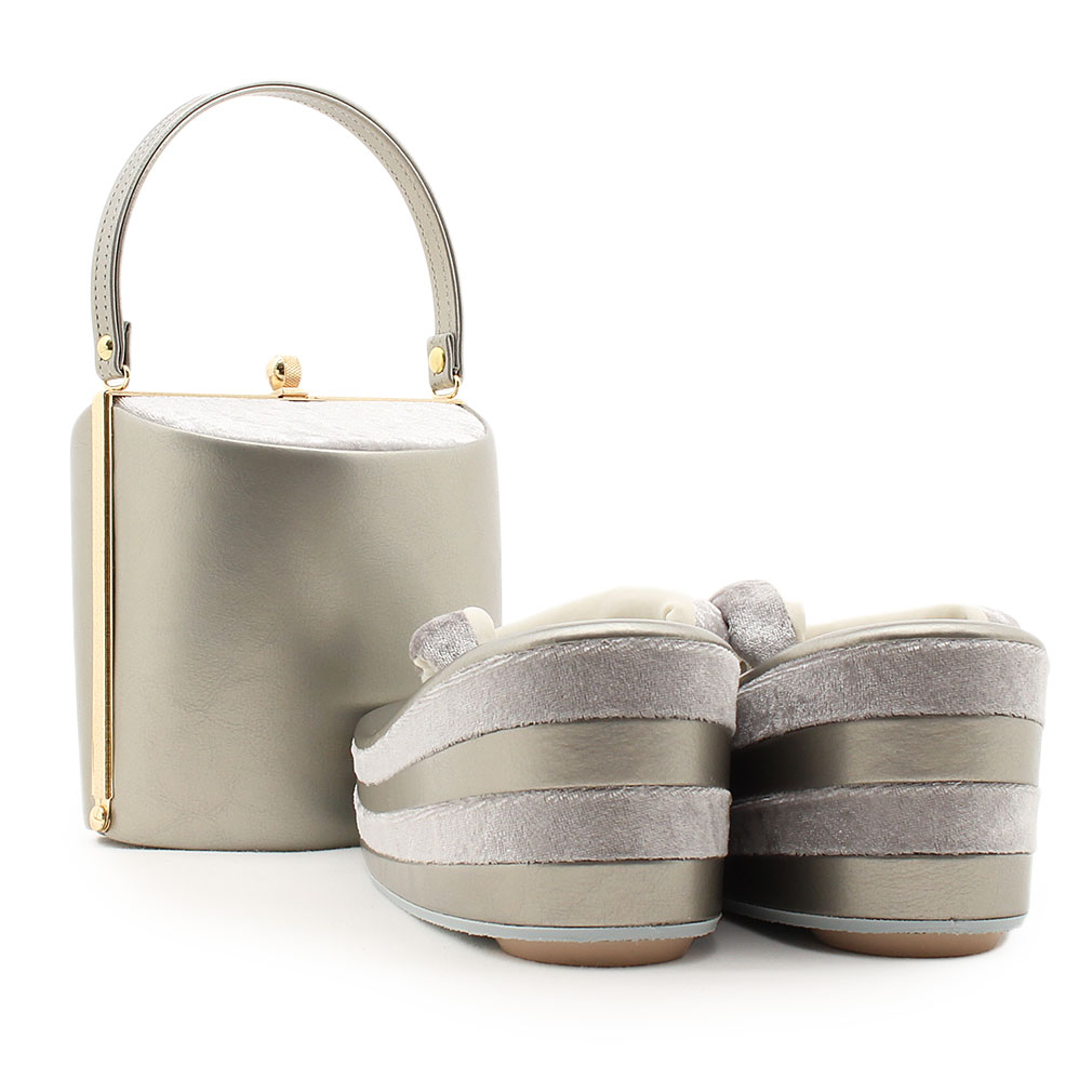 成人式 振袖 草履 バッグ 草履バッグセット 草履 セット フリーサイズ Lサイズ 日本製 彩小径 正絹帯地