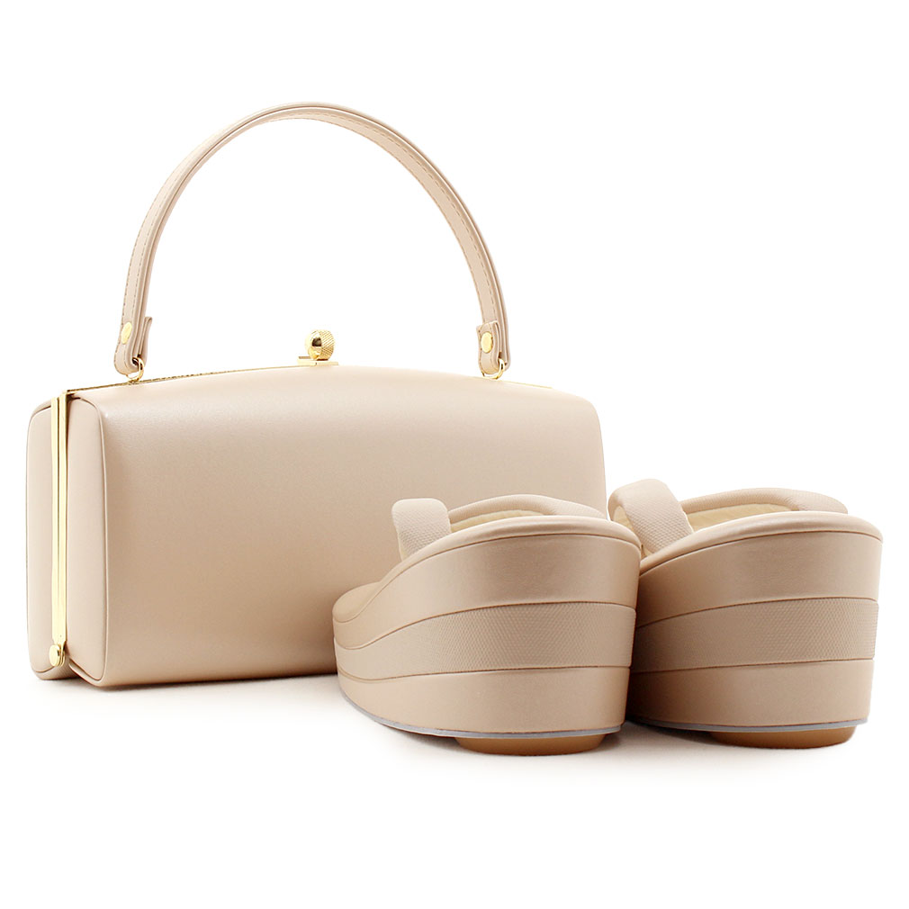 成人式 草履バックセット 振袖 厚底 Sサイズ フリー LLサイズ ベージュ ホワイト ハイヒール フォーマル カジュアル お洒落 卒業式 袴