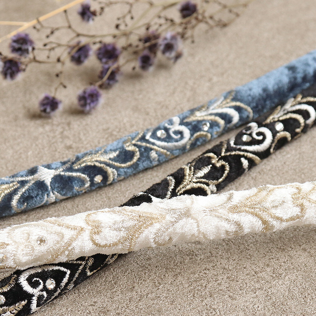 ラインストーン ダマスク アラベスク 振袖用 帯〆 日本製