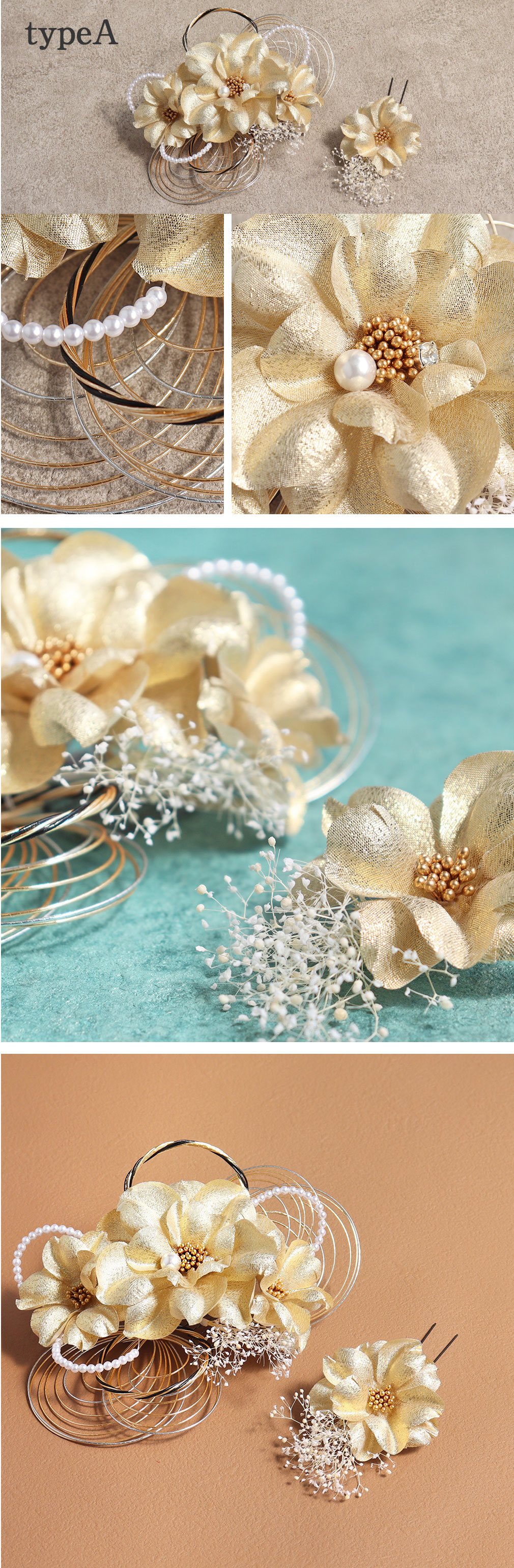 フラワー髪飾り 