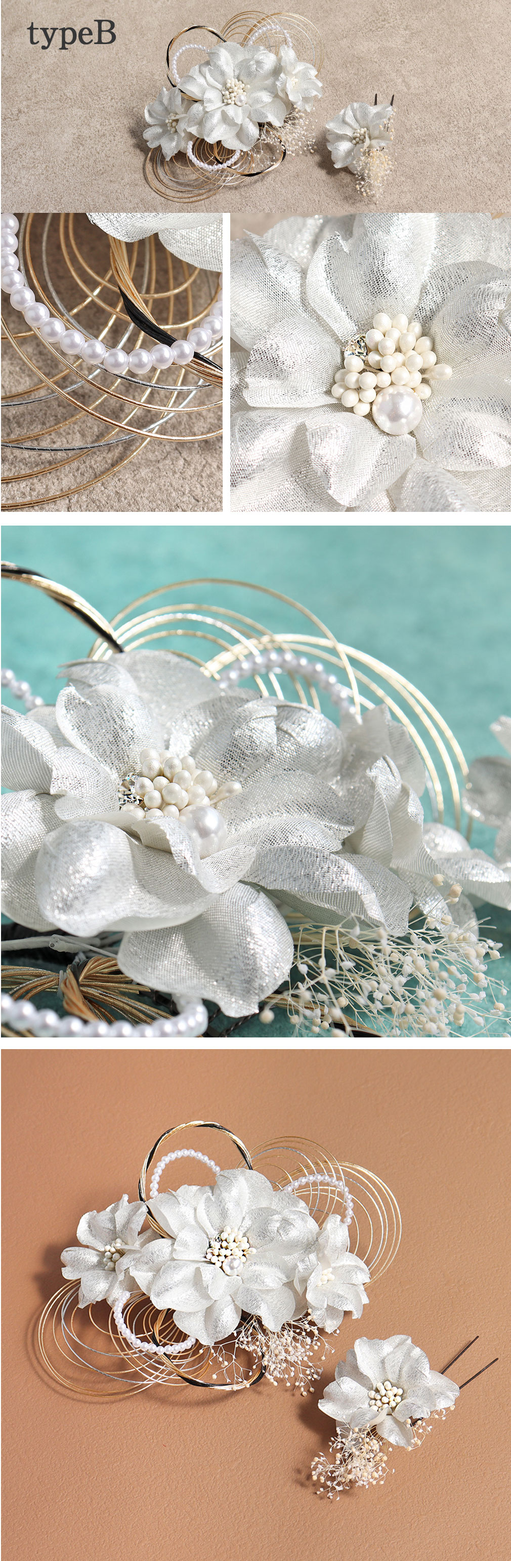 フラワー髪飾り 