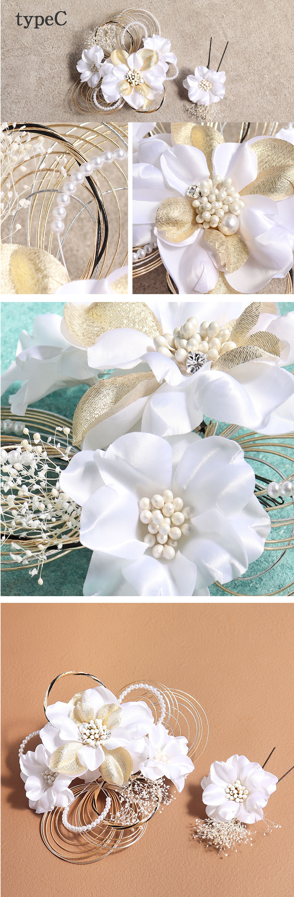 フラワー髪飾り 