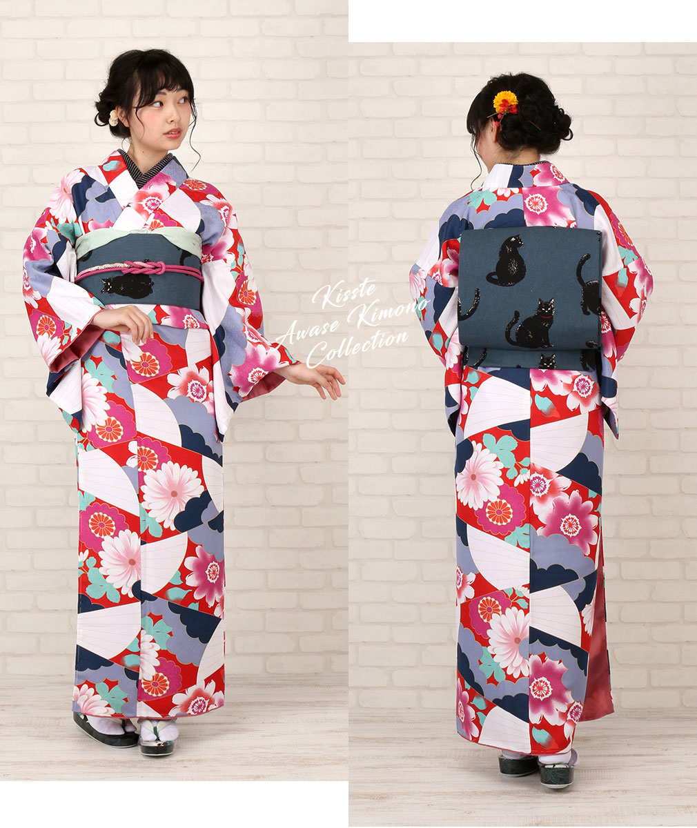 キスミスブランドの袷着物