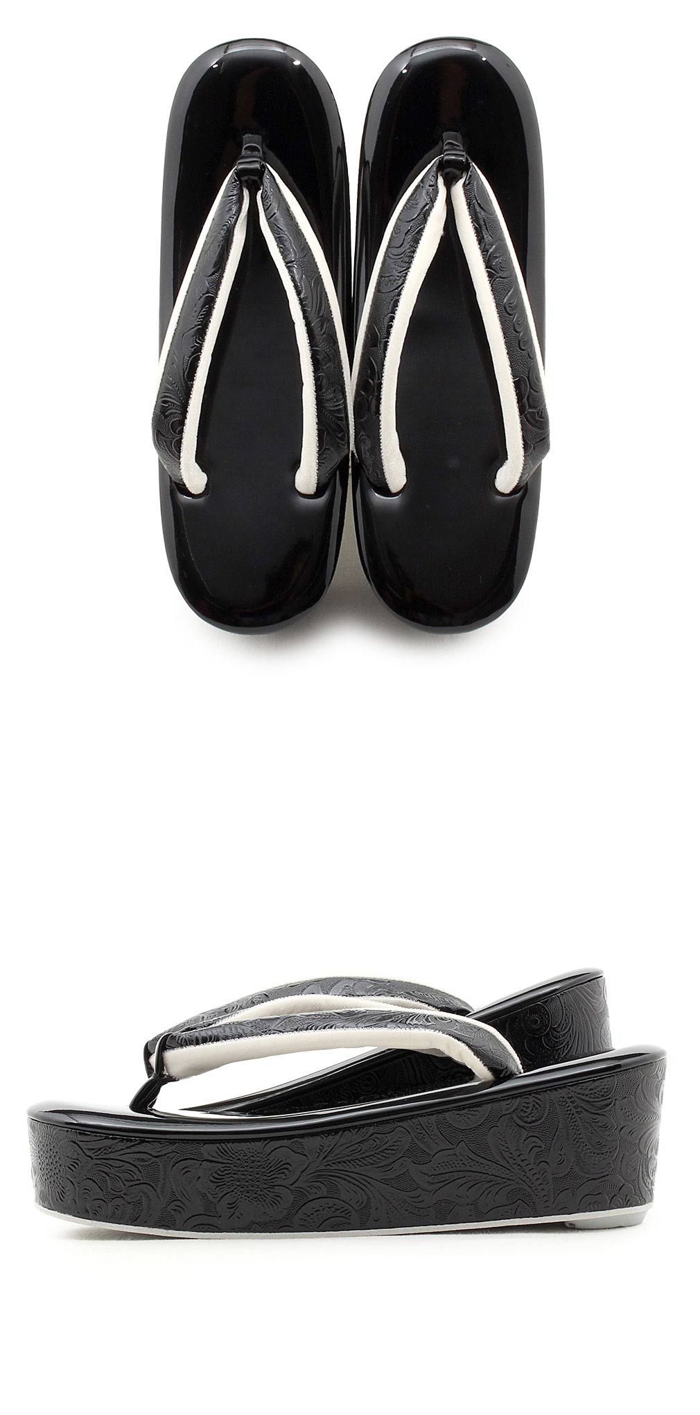 草履 成人式 振袖用 Mサイズ Lサイズ エナメル 金 銀 黒 白 唐花 紗織謹製 厚底 日本製 モダン おしゃれ 袴