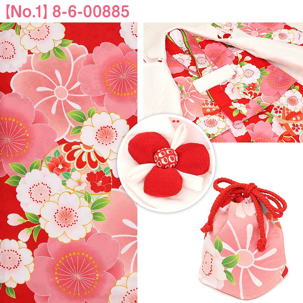 七五三》 被布10点セット 女の子用 花ひめ ＜全6タイプ＞ 3歳