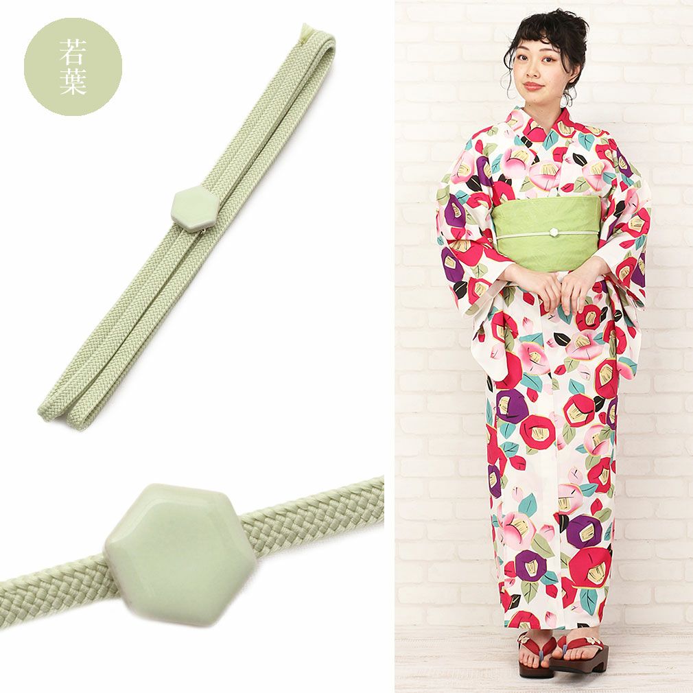 帯締め＆帯留めセット 普段用 ＜美濃焼／全6色＞ 日本製