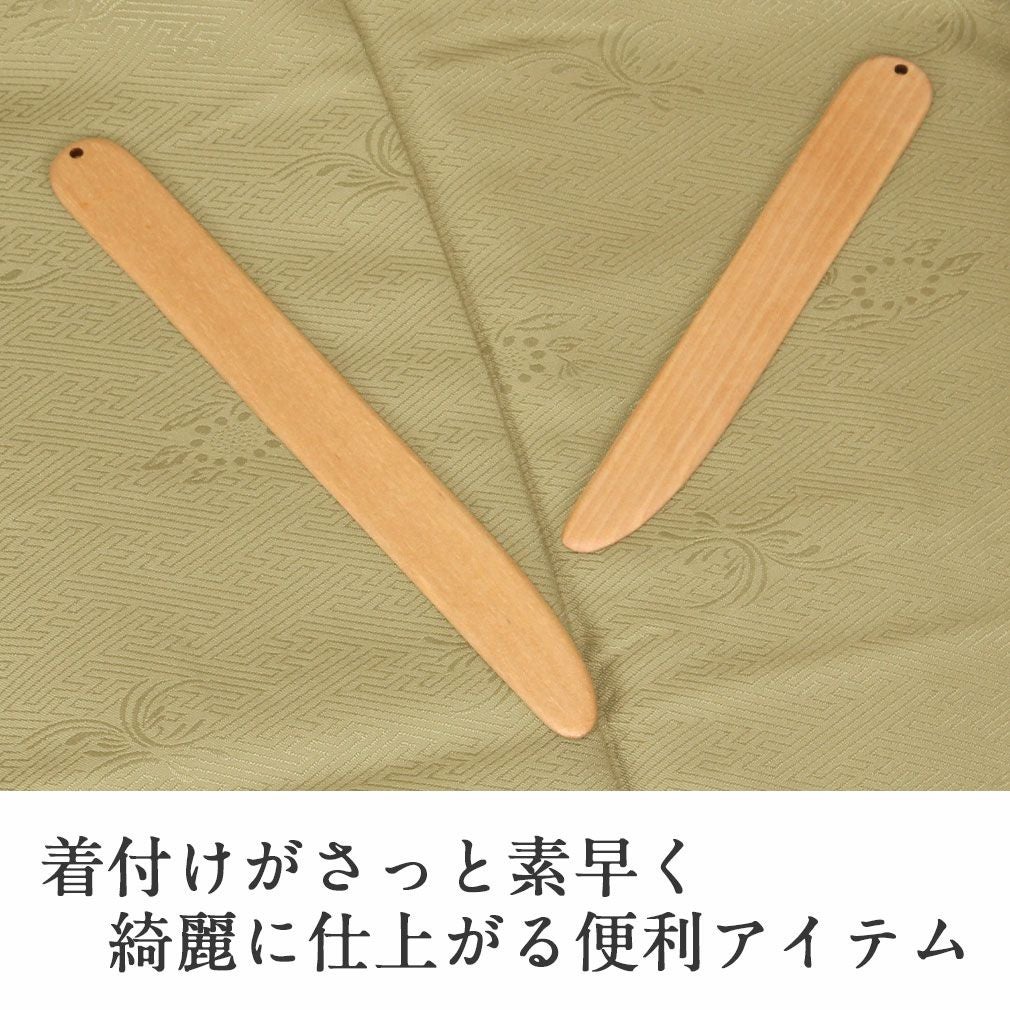 木製 着付けヘラ ＜tenitol＞ 日本製 ＜大小2本組＞ ナチュラル
