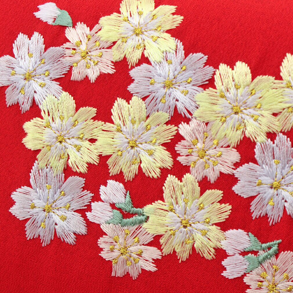 七五三 7歳 小物 はこせこセット 草履 21cm 女の子 販売 ＜赤／小桜