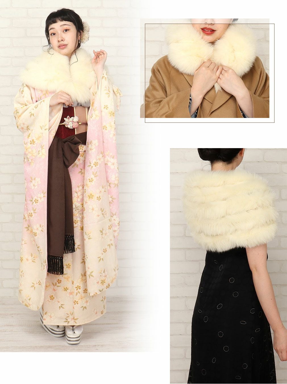 振袖 ショール 着物 最高級 シャドー フォックス SAGA FURS 毛皮 毛皮 ショール ファー 成人式 振袖 シャドーフォックス カラー