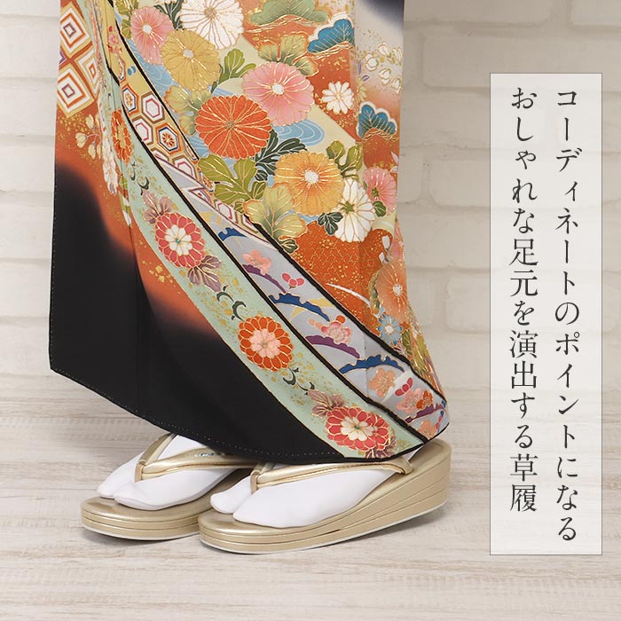 本革螺鈿草履