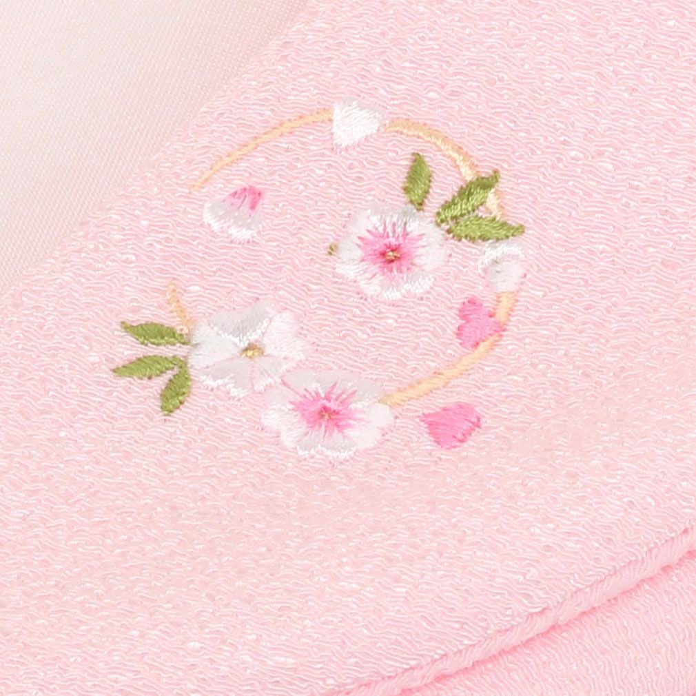 七五三 着物 3歳 女の子 被布 単品 ＜ウサギ 桜刺繍・地紋入り＞