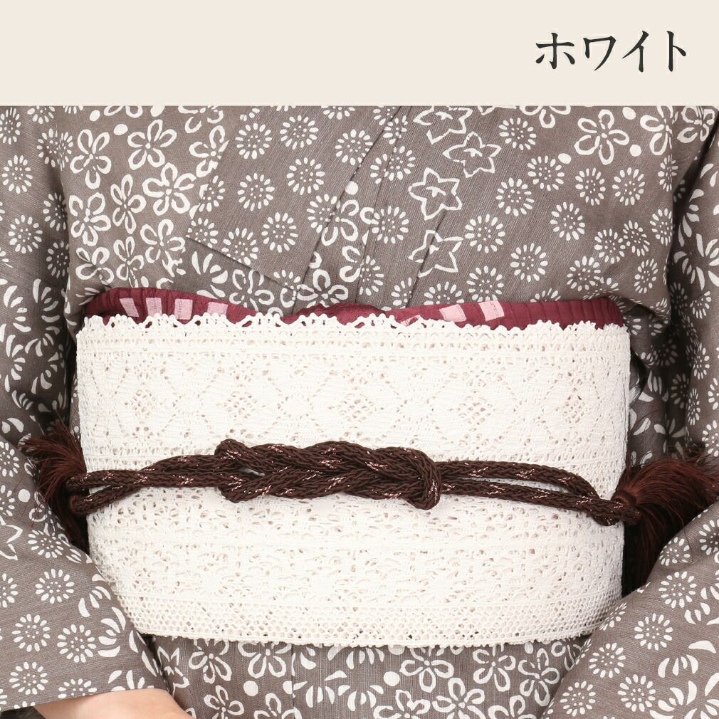 ぷるんす様❪7855❫ ❀夏❀ 名古屋帯 レース織 レース 名古屋帯 夏 ＜全2色＞ 日本製 撫松庵 仕立て上がり カジュアル