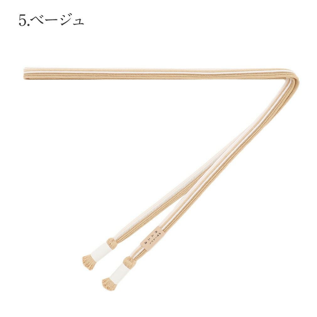 未使用タグ付　帯締め　平組　金×黄土色 帯締め - 中古・リサイクル着物の糸千花