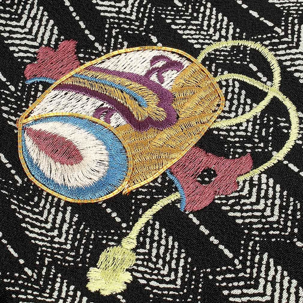 七五三 着物 3歳 男の子 被布 単品 ＜刺繍・兜＞