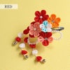 七五三髪飾り3歳7歳女の子1点セット赤ピンククリップ簡単つまみ細工