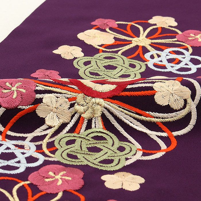 半衿 刺繍 成人式 振袖 卒業袴 色打掛 花嫁 普段 水引き 梅 全7色