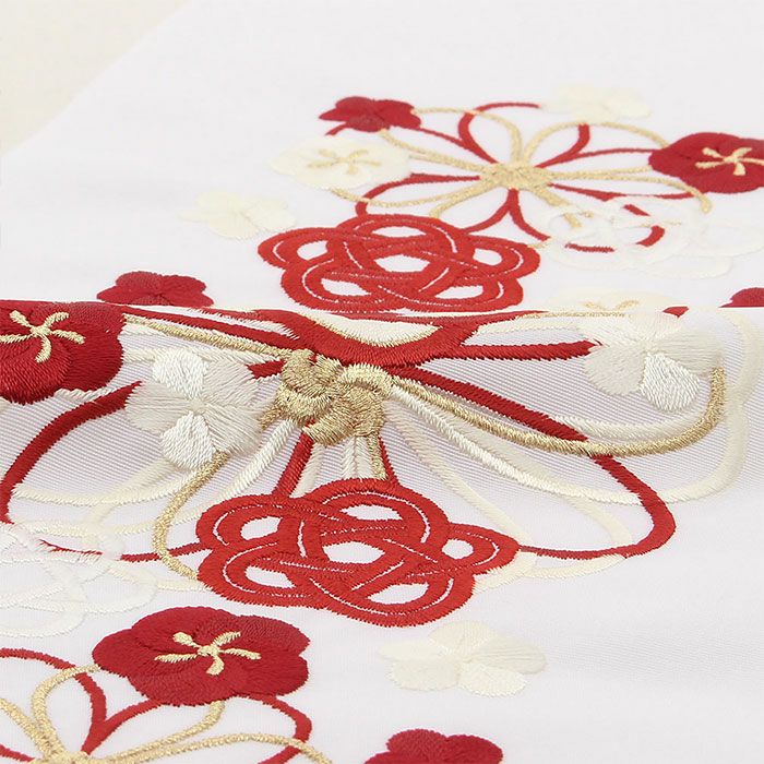 半衿 刺繍 成人式 振袖 卒業袴 色打掛 花嫁 普段 水引き 梅 全7色