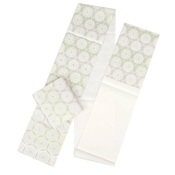 結婚式の黒留袖色留袖や訪問着に合わせたい仕立て上がり袋帯。入学式やお宮参り七五三参り等お子様の行事の礼装にも最適。フォーマルな着物を上品に装う袋帯。