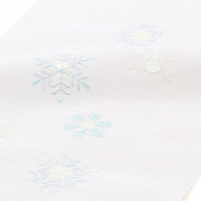 半襟半衿夏白朝顔紫陽花葡萄雪の結晶夏用夏単衣薄物夏着物彩小径ポリエステル日本製メール便対応可普段用カジュアル用小紋紬色無地御召木綿着物浴衣ゆかたホワイト茶道華道お稽古和装通販購入