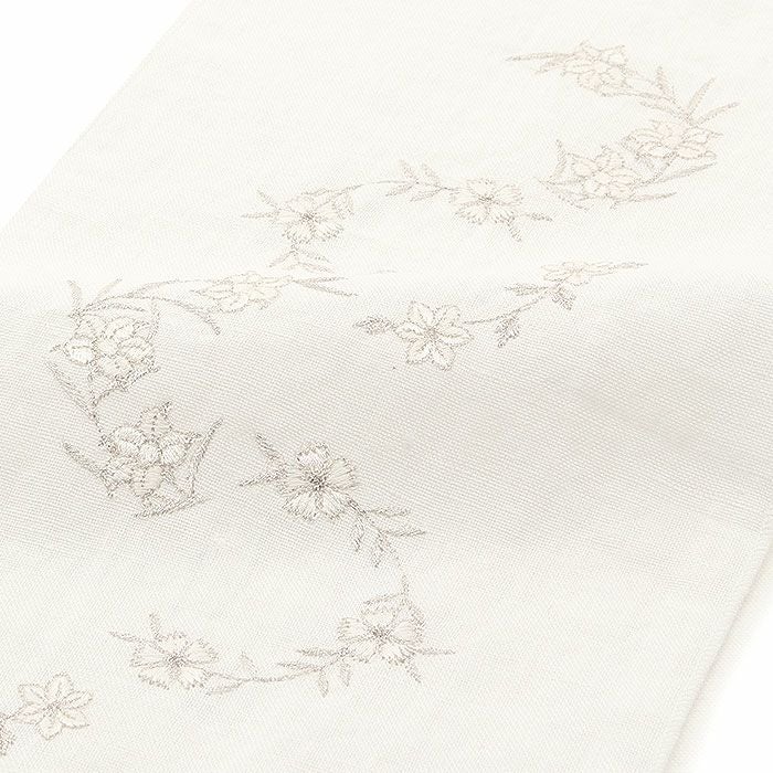 半襟半衿夏白刺繍朝顔紫陽花葡萄雪の結晶夏用夏単衣薄物夏着物彩小径ポリエステル日本製メール便対応可普段用カジュアル用小紋紬色無地御召木綿着物浴衣ゆかたホワイト茶道華道お稽古和装通販購入