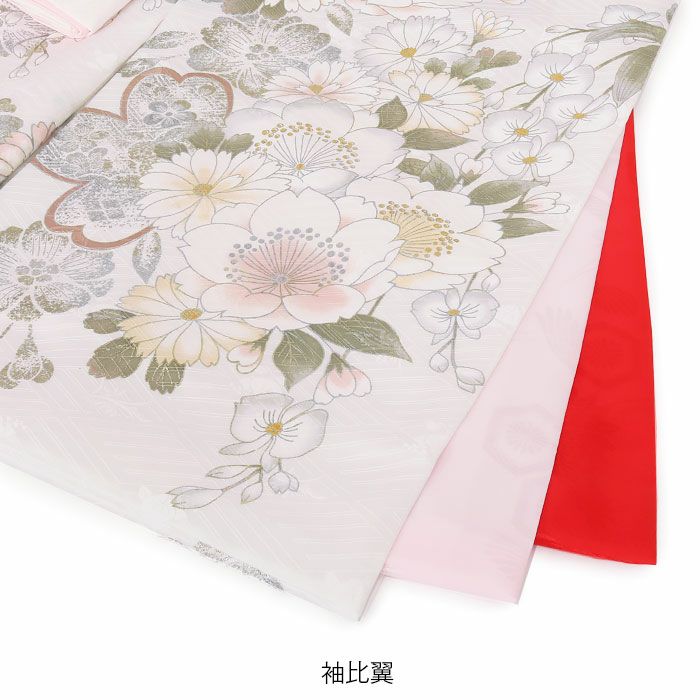 お宮参り 着物 女の子 産着 祝い着 白 鞠 桜 梅 蘭 吉祥花 正絹 友禅