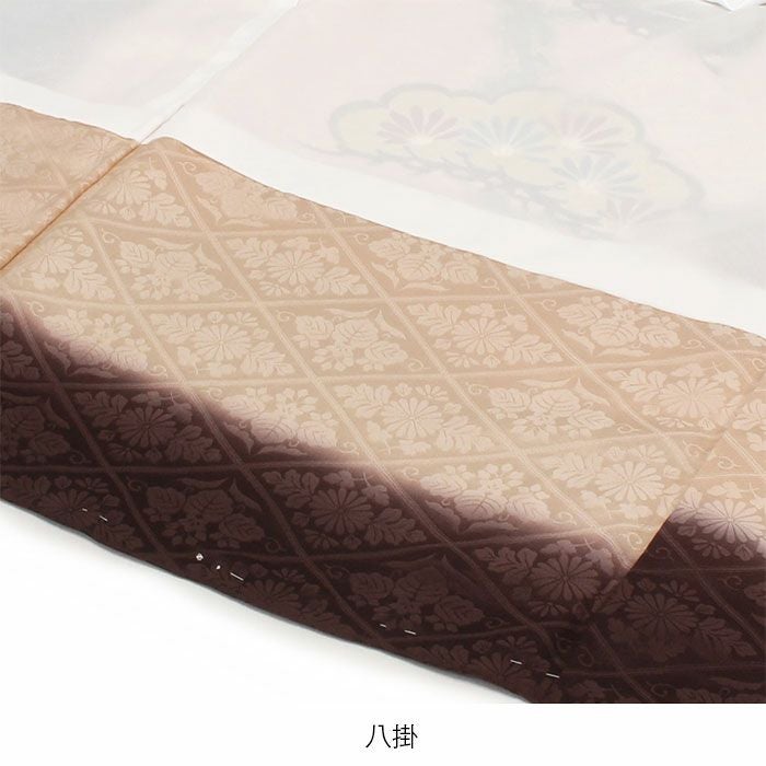 お宮参り着物男の子産着茶色兜に松正絹祝い着のしめ掛け着初着服装赤ちゃん販売