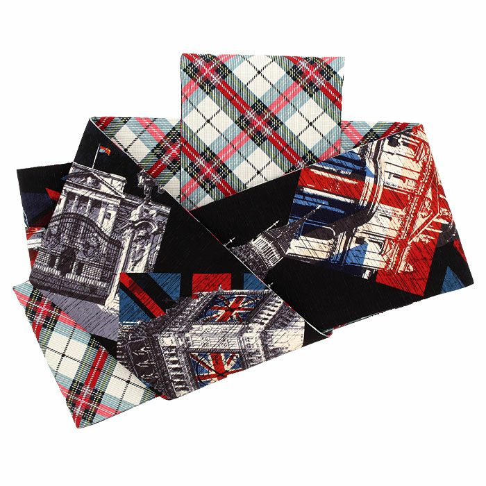 新品 WAKKA イギリス ロンドン 両面 着物 浴衣 半幅小袋帯 6380 半幅帯 帯 WAKKA LONDON 正絹 長尺 リバーシブル 黒 ロンドン
