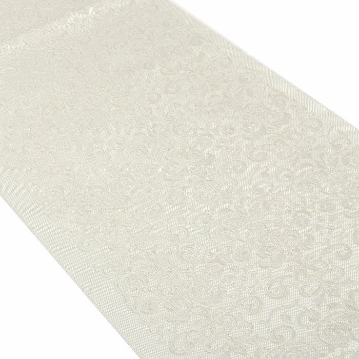 【専用】博多織 八寸名古屋帯 正絹 灰緑 水玉 中古品 so838 名古屋帯 博多帯 博多織 帯 八寸 薄グレー ダマスク 協和織工場 正絹