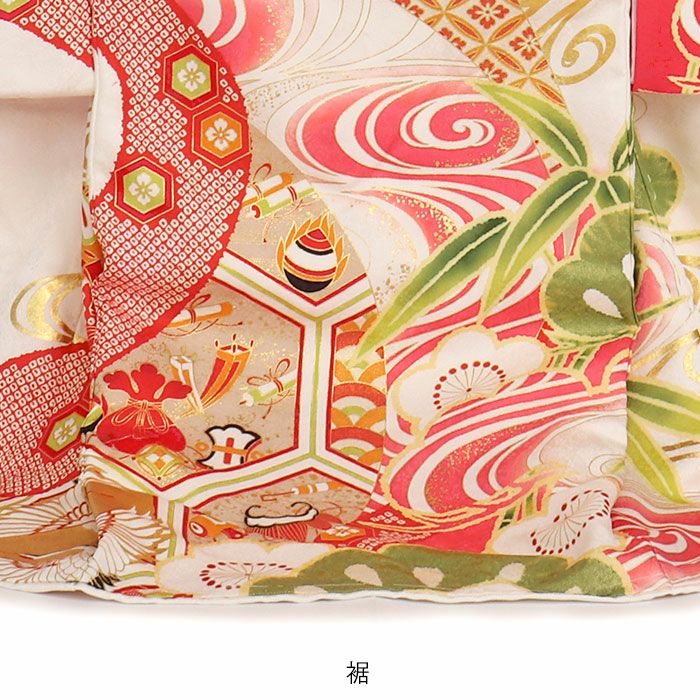 新品正絹産着（お祝着）特撰京友禅伝統白上げ工芸染　本金の糸目仕様優美鳳凰に花桐文 お宮参り 着物 男の子 産着 祝い着 紺 金 対い鶴 吉祥紋 向かい鶴 正絹