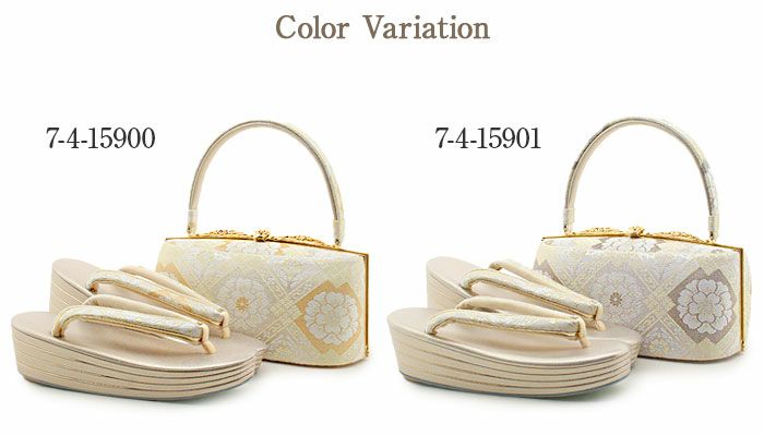 留袖用草履バッグセット 訪問着用 彩小径 フリー Lサイズ ゴールド