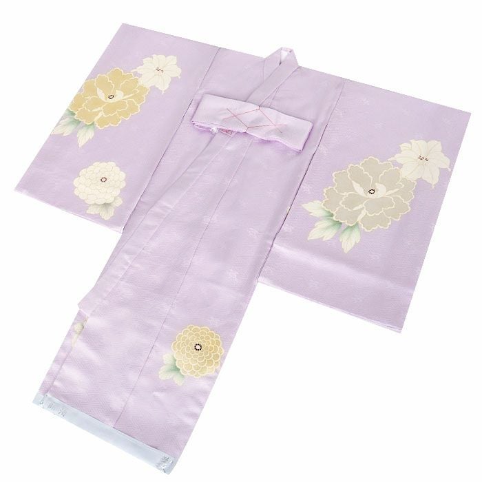 お宮参り 着物 女の子 産着 祝い着 薄紫 吉祥花 正絹 吉澤の友禅