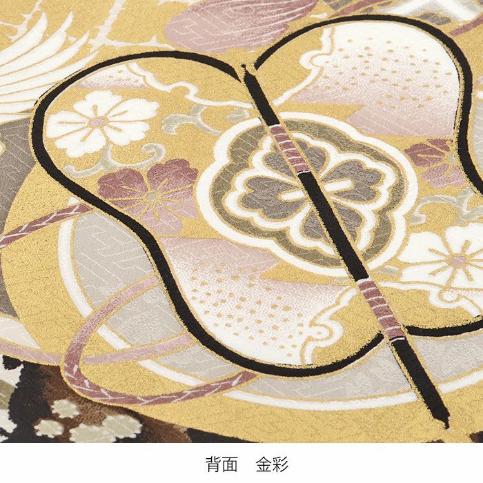 お宮参り 着物 男の子 産着 祝い着 薄茶 濃茶 兜 源氏車 軍配 小槌 飛