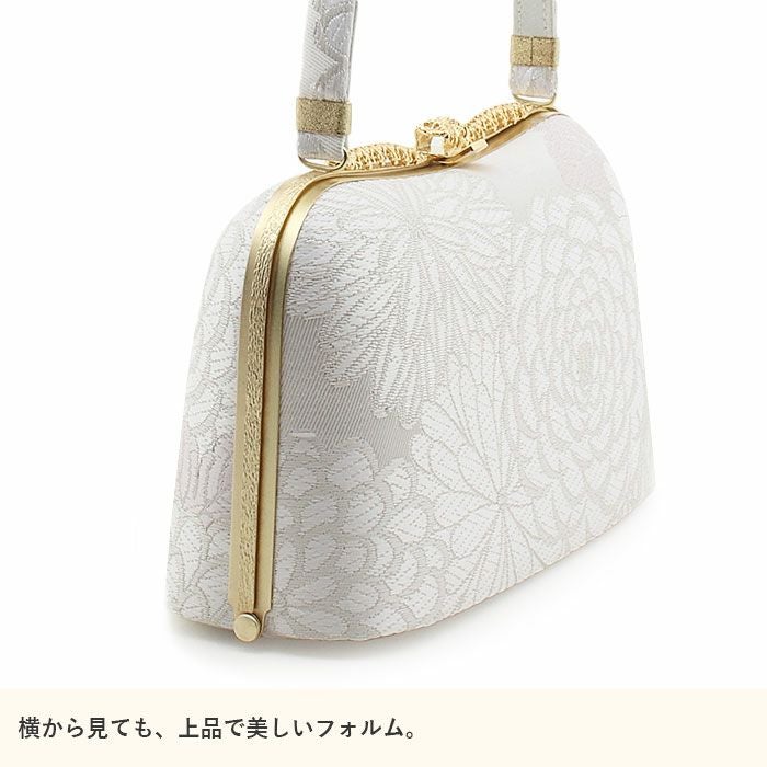 草履バッグセット 草履:24cm(くすみゴールド＆くすみホワイト)　 T126 NISHIORI 草履 バッグ セット 日本製 高級 佐賀錦 選べる 3サイズ 2