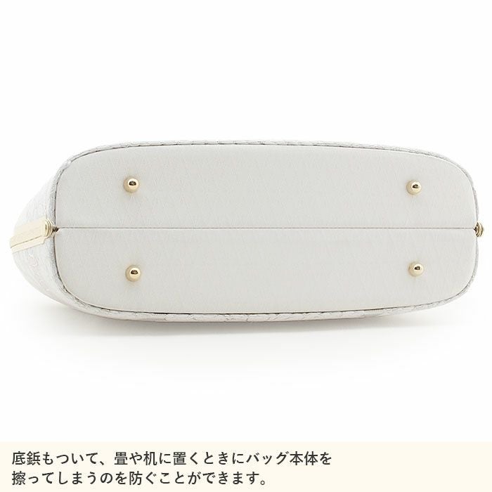 留袖用草履バッグセット 訪問着用 浅草匠 Lサイズ ホワイトシルバー