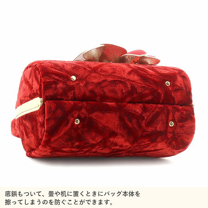 赤い花柄のバッグとベージュ草履のセット 草履バッグセット 花柄 古典 新品【231167】 | くれはとり