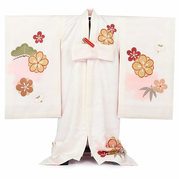 新品（純古典）お宮参り 産着 祝着のきもの京友禅染　四季花車毬文多色染分ぼかし染 お宮参りで健やかな成長を祈願する「初着（産着）」の選び方【京友禅の