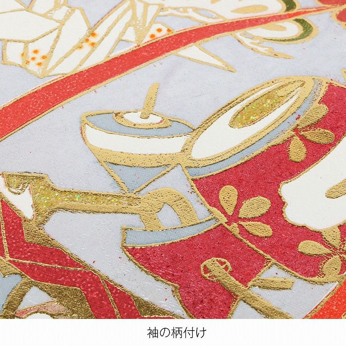 お宮参り 着物 女の子 産着 祝い着 白 桃 金 赤 緑 鞠 うさぎ 兎 小槌