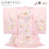 お宮参り着物女の子産着桃白牡丹貝桶鞠桜梅薔薇吉祥花正絹友禅銀彩ラメ箔新品日本製販売購入きもの祝い着のしめ掛け着初着祝着一つ身服装赤ちゃんベビーピンクfs