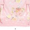 お宮参り着物女の子産着桃白牡丹貝桶鞠桜梅薔薇吉祥花正絹友禅銀彩ラメ箔新品日本製販売購入きもの祝い着のしめ掛け着初着祝着一つ身服装赤ちゃんベビーピンクfs
