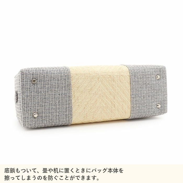 バッグお洒落バッグ着物和装レディース単品カジュアル用春夏秋彩小径紙布薄茶青灰黒軽いバンブーハンドル竹取手カバー付き日本製お茶席茶会普段カジュアル東京浅草製バッグ春夏用浴衣残暑fs